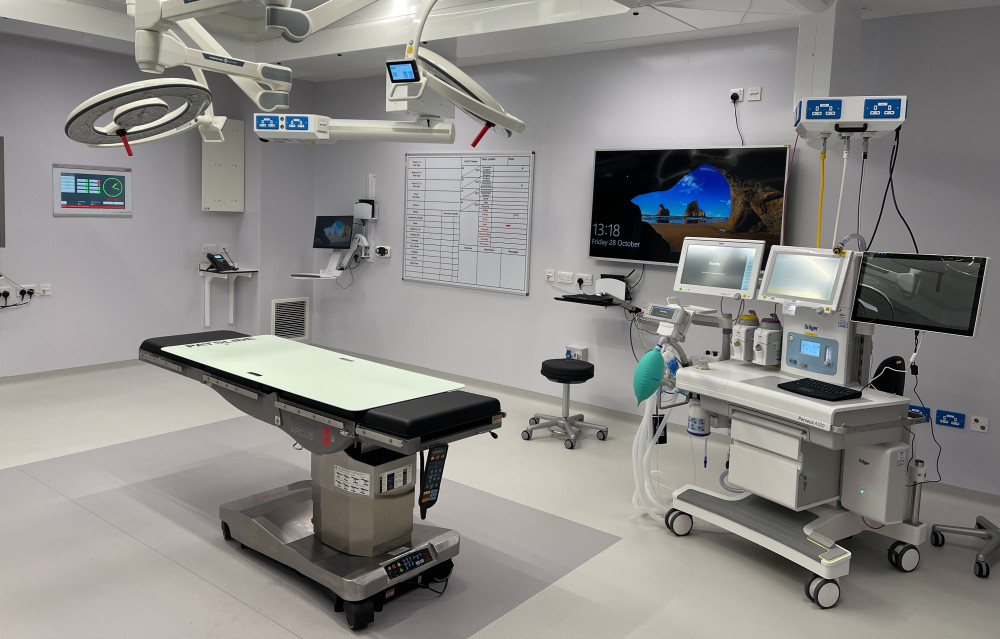 One of the theatres in the new Cheshire and Merseyside Surgical Centre