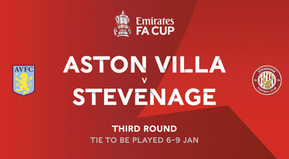 FA Cup Third Round Draw: Premier League Aston Villa vs Stevenage - why I can't wait says Boro fan Owen Rodbard. IMAGE CREDIT: THE FA