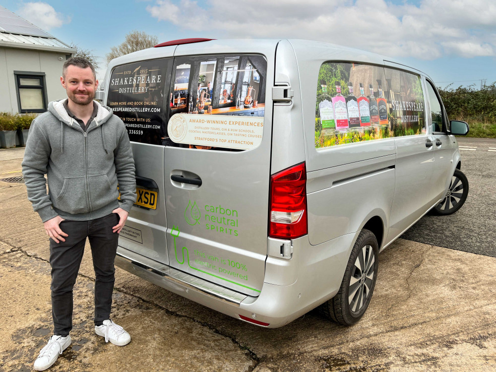 Director Simon Picken pictured with the new electric van (image supplied)