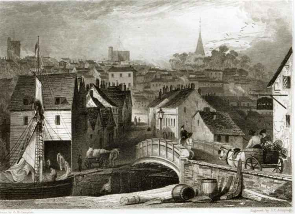 Fullbridge in an 1840 print