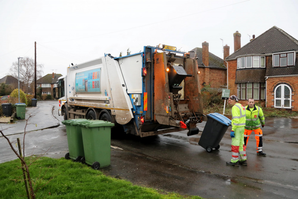 Green bin collections in Warwick will be suspended for two weeks from Monday 26 December (image via SWNS)