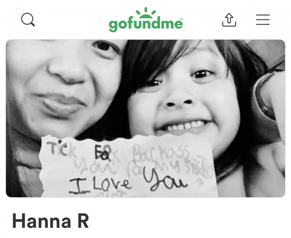 Mum Salah Roap pictured with Hanna on a GoFundMe page. 