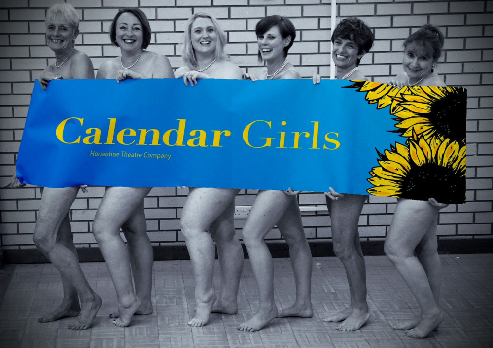 The calendar girls - Joy, Anne, Lu, Bex, Belinda, Lizzie (image courtesy of Horseshoe Theatre Company)