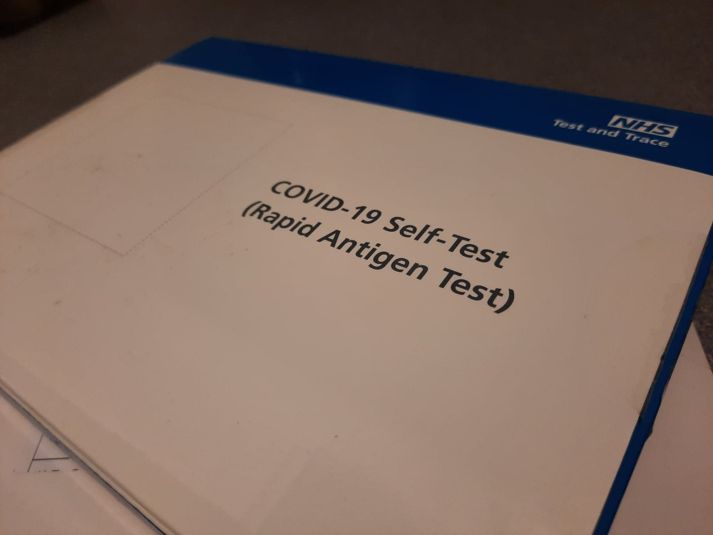 Covid-19 tests courtesy of the NHS. 