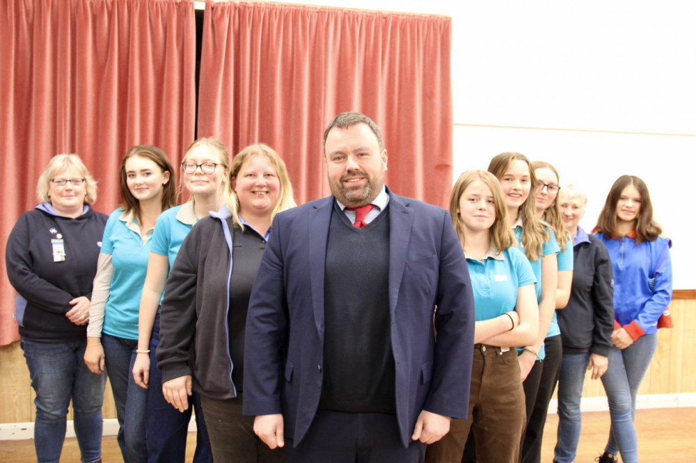 West Dorset MP Chris Loder with Broadwindsor Rangers