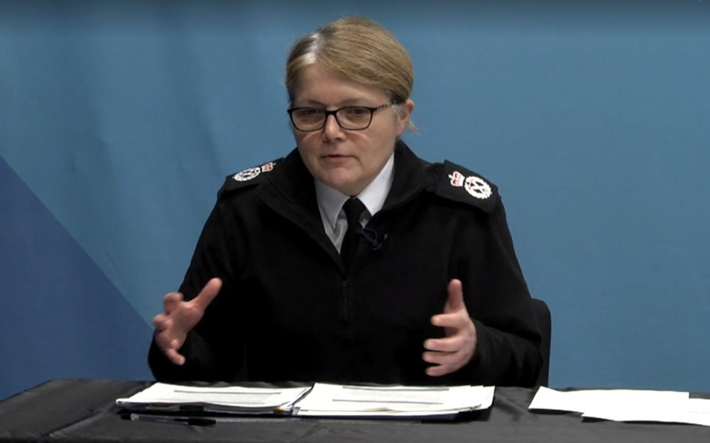 Nov22 Pcc Performance And Accountability Board Sarah Crew Chief Constable Chief Constable Sarah Crew at the Avon & Somerset police and crime commissioner\'s performance and accountability board on Wednesday, November 2, 2022 