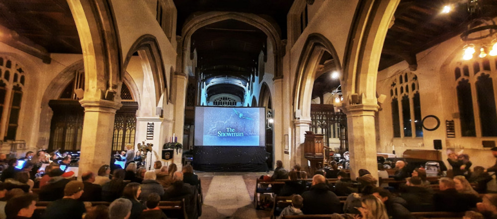 Hottest tickets in town as acclaimed Hitchin Band return to take part in The Snowman at St Mary’s Church. CREDIT: Danny Pearson 