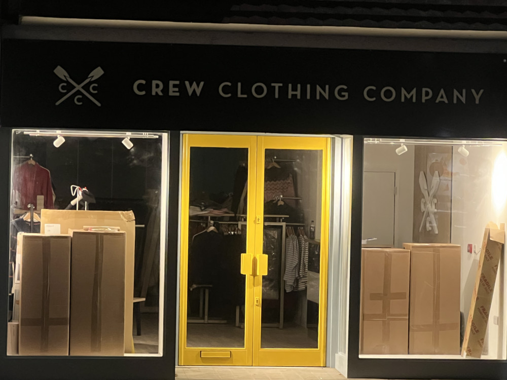 Crew Clothing - the store with a classic style and a coastal twist - is set to open on Bancroft soon. PICTURE: The store is being primed to open very soon. CREDIT: @HitchinNubNews 