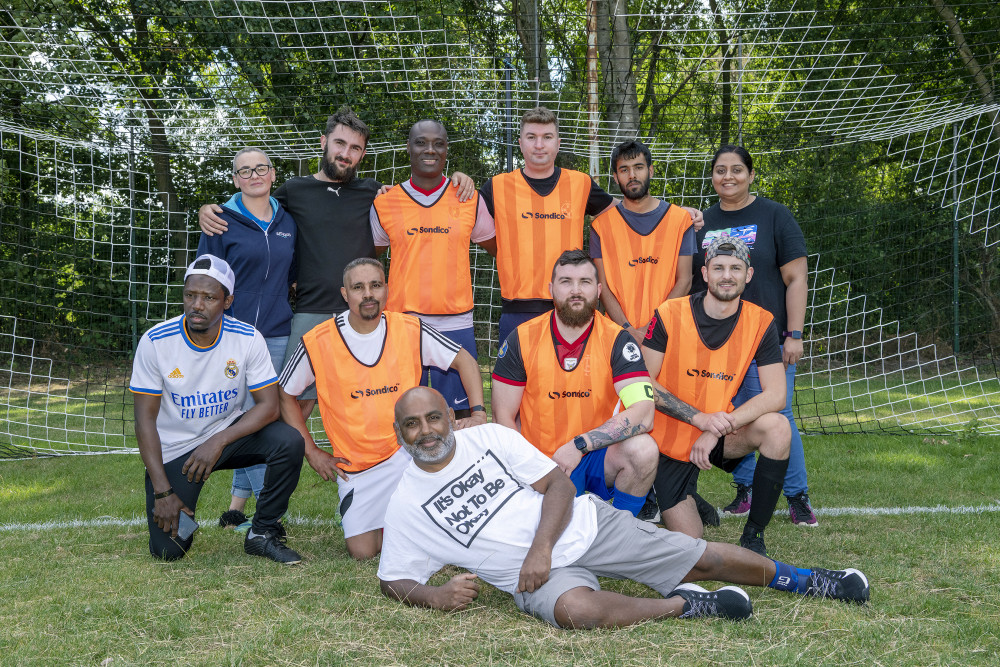 The Amazon Coalville team showed their soccer skills