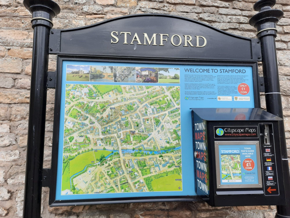 Stamford town maps can be found at the bottom of town opposite the river.