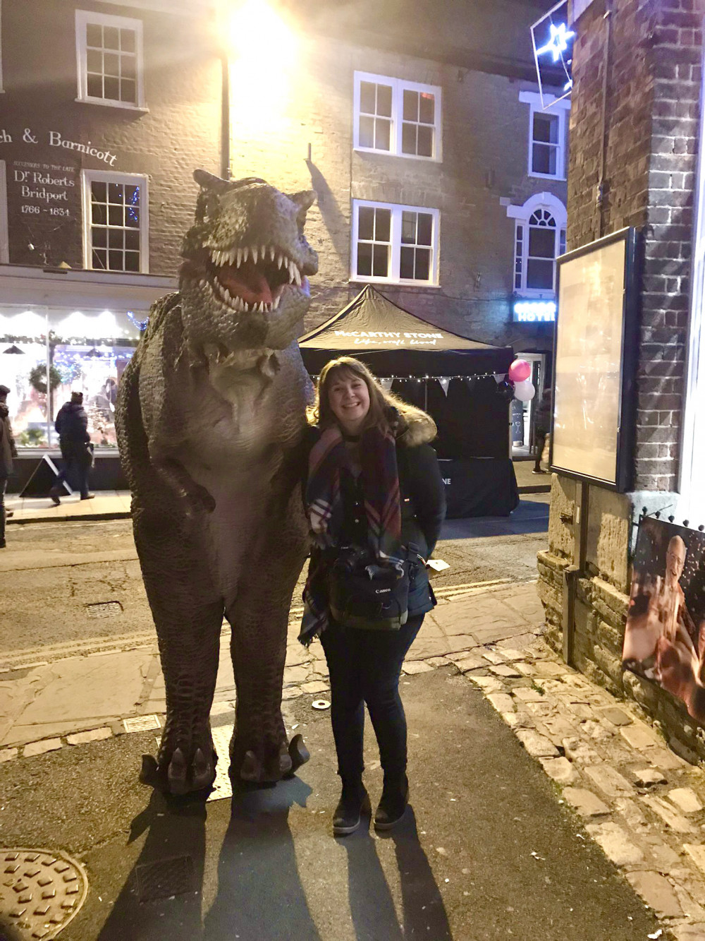 Taking over the Jurassic Coast! Covering Bridport Christmas Cheer this week, where I met Rex the T-Rex