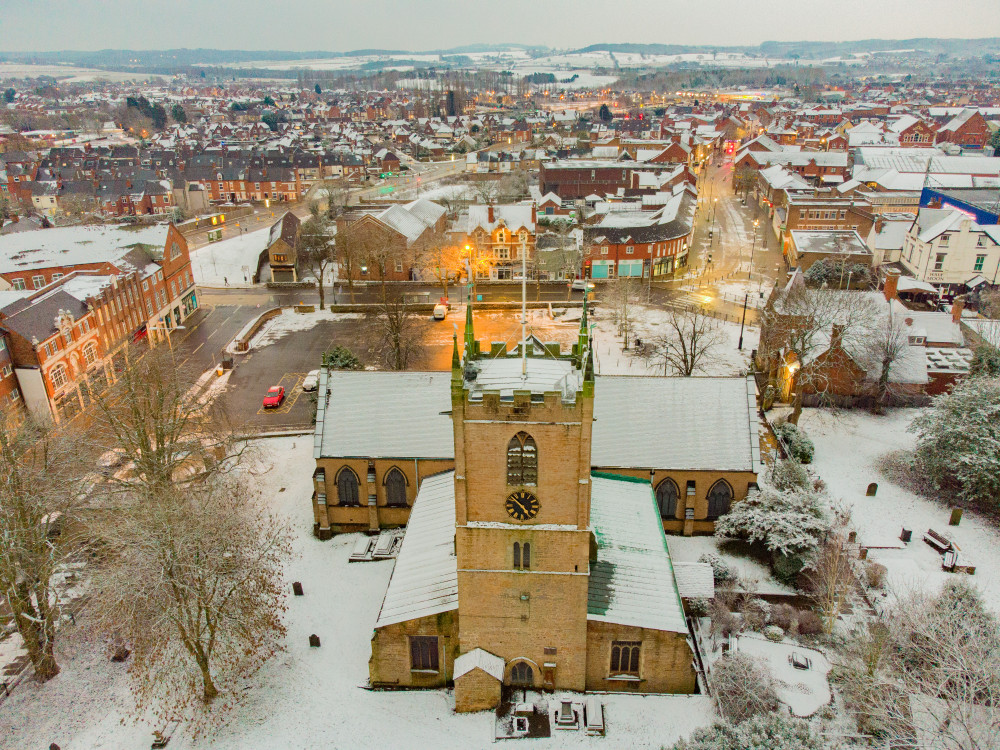 The Met Office has issued a severe weather warning and says that extremely cold conditions, with the possibility of snow, are expected until Sunday. Pictured: Hucknall covered in snow last year. Photo Credit: Paul Atherley.