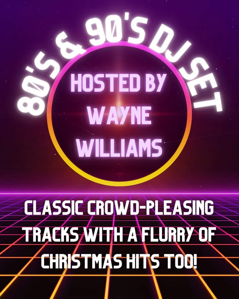 There is a 80s and 90s DJ Set at Crewe Market Hall on Friday (December 23). 