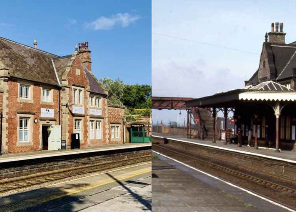 Frodsham Station then and now. 1963 image: Frodsham and District History Archive