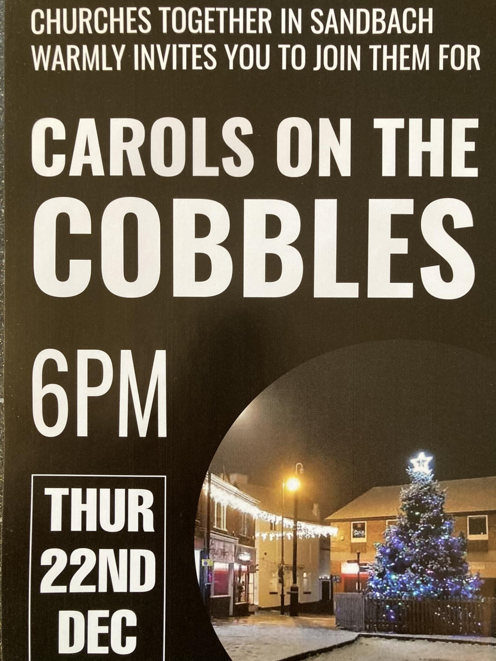 There's an outdoor carol service today (Thursday).