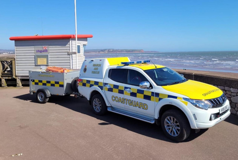 HM Coastguard vehicle at Dawlish Warren (Dawlish Coastguard)