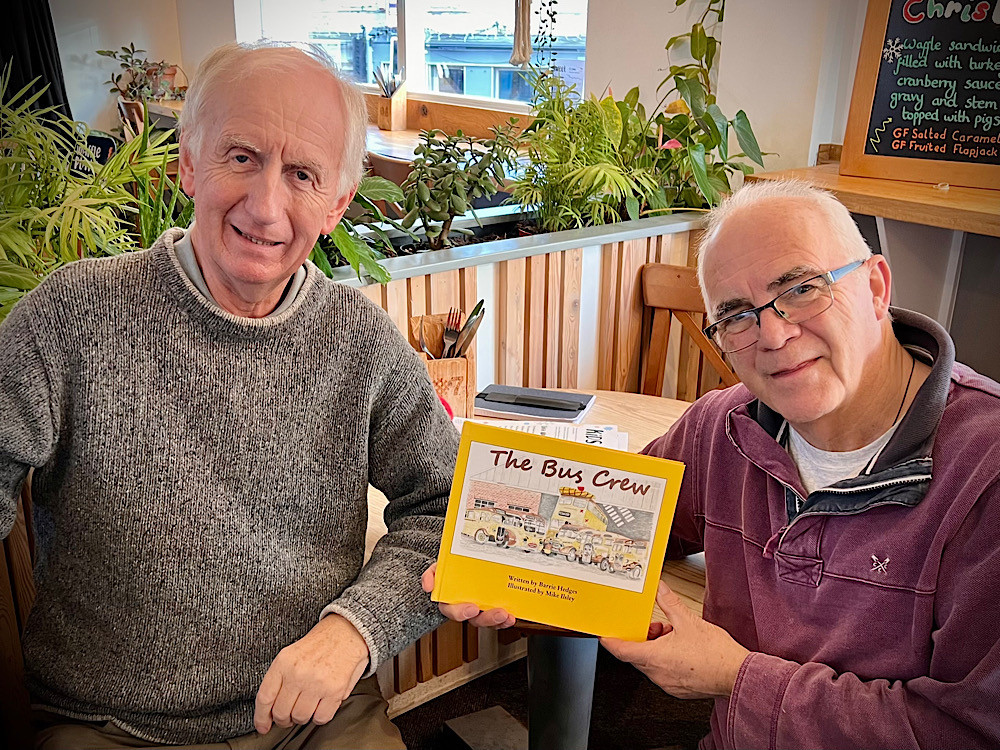 Author Barrie Hedges (right) and illustrator Mike Ilsley