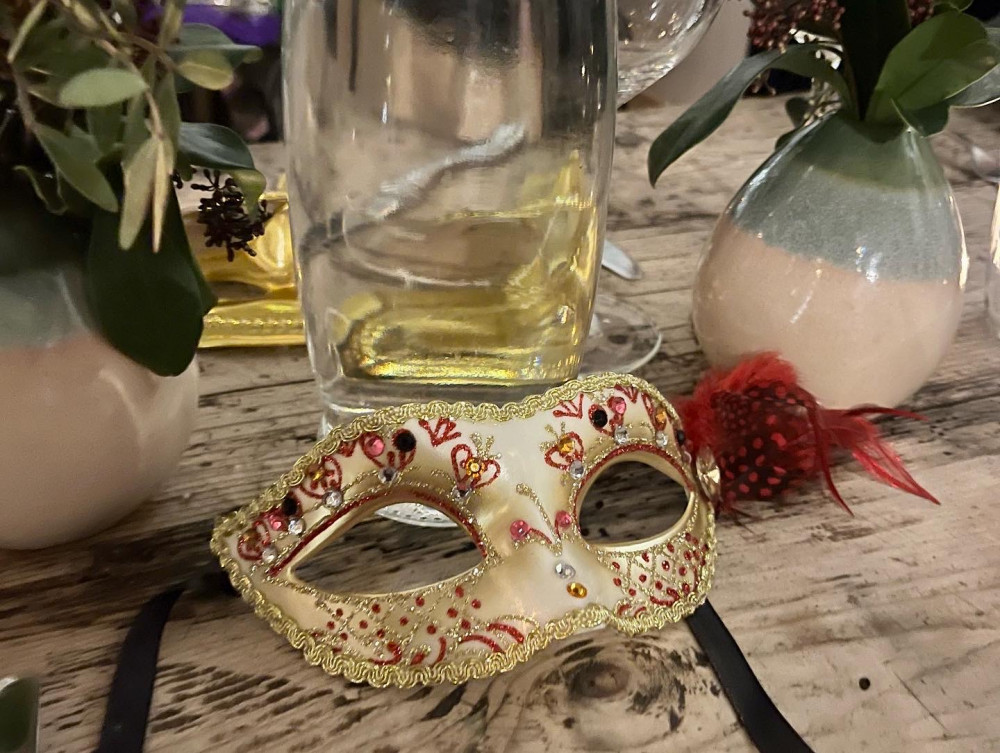 A masquerade theme New Year at The Lyme Bay Cafe Bar