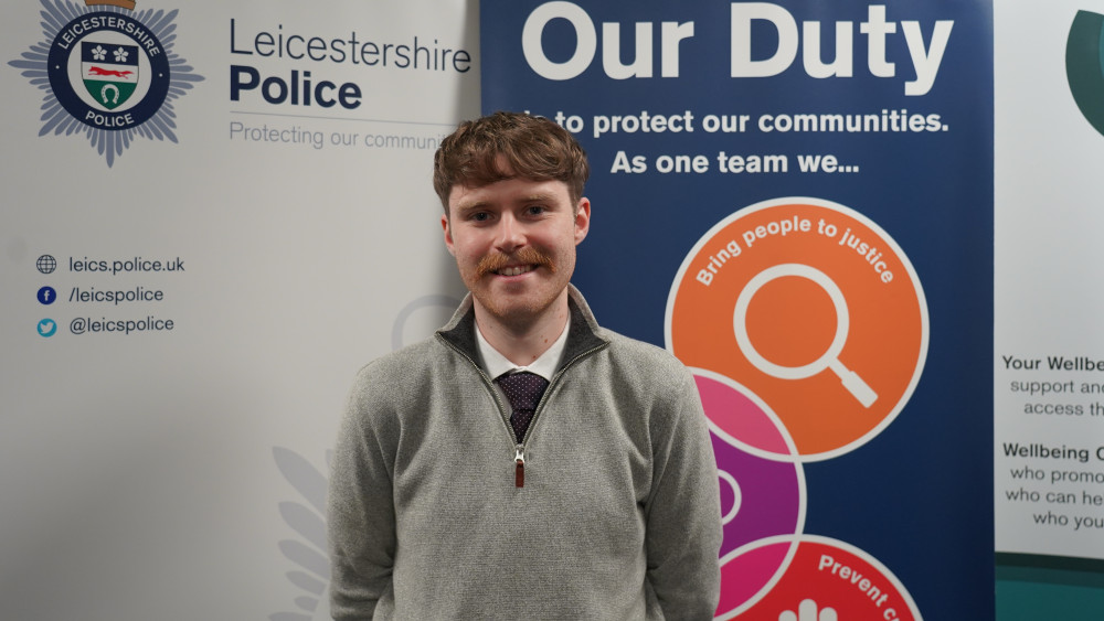 PC Ethan Lang (image courtesy of Leicestershire Police).