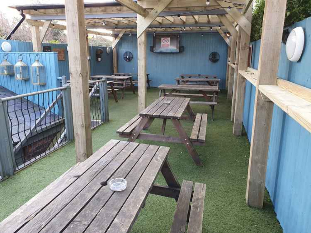 The Cholmondeley Arms beer garden! The Cholmondeley Arms beer garden!