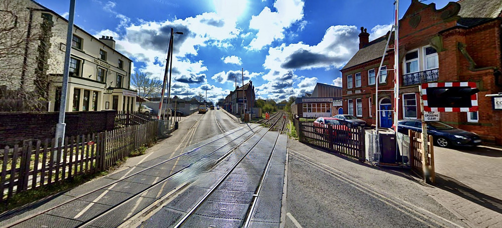 The level crossing at Coalville will be closed on selected weekends. Photo: Instantstreetview.com