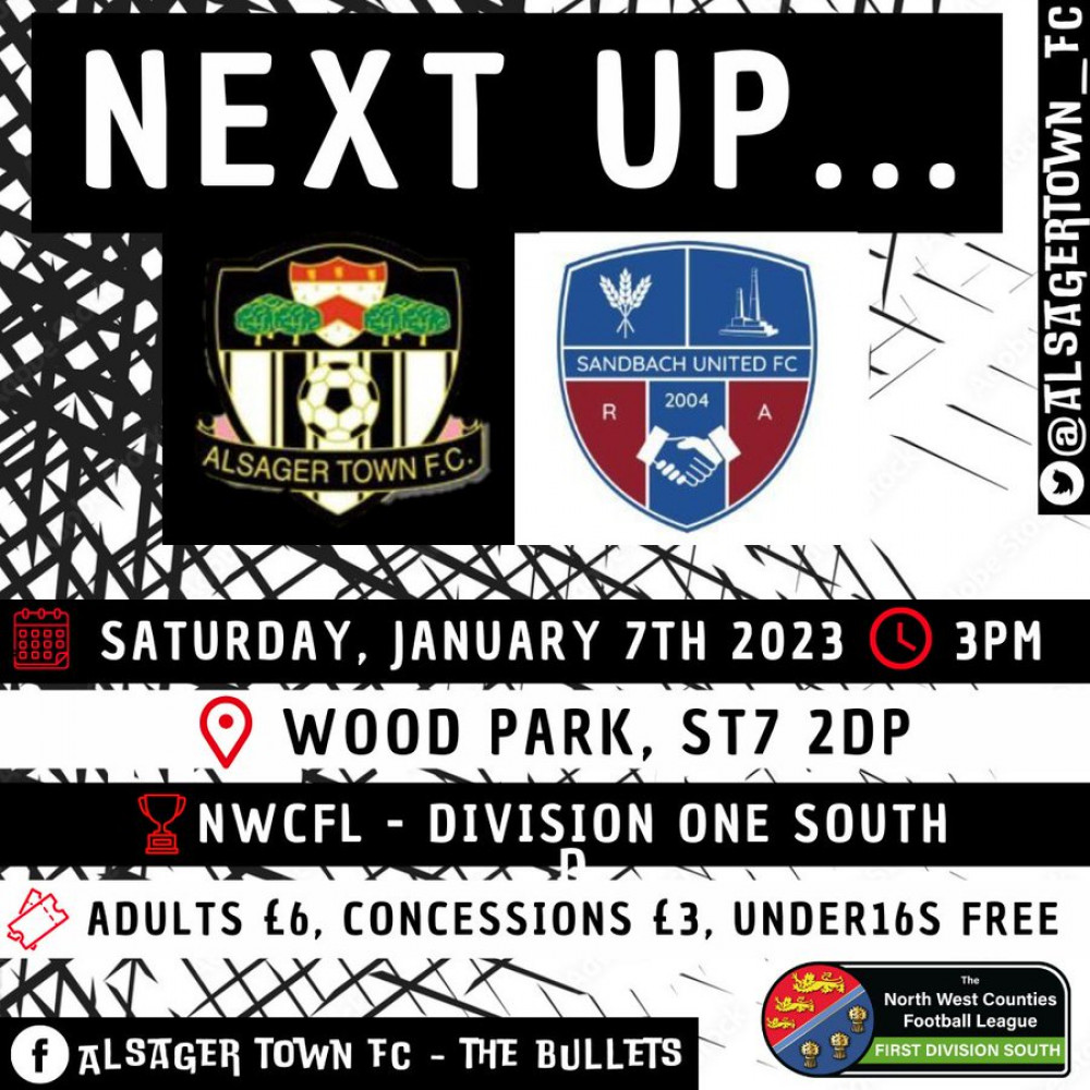 It's a local football derby in Alsager this weekend.