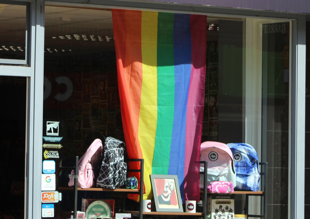 A Pride flag on Bridge Street in Congleton. (Image - Alexander Greensmith / Nub News) A Pride flag on Bridge Street in Congleton. (Image - Alexander Greensmith / Nub News)