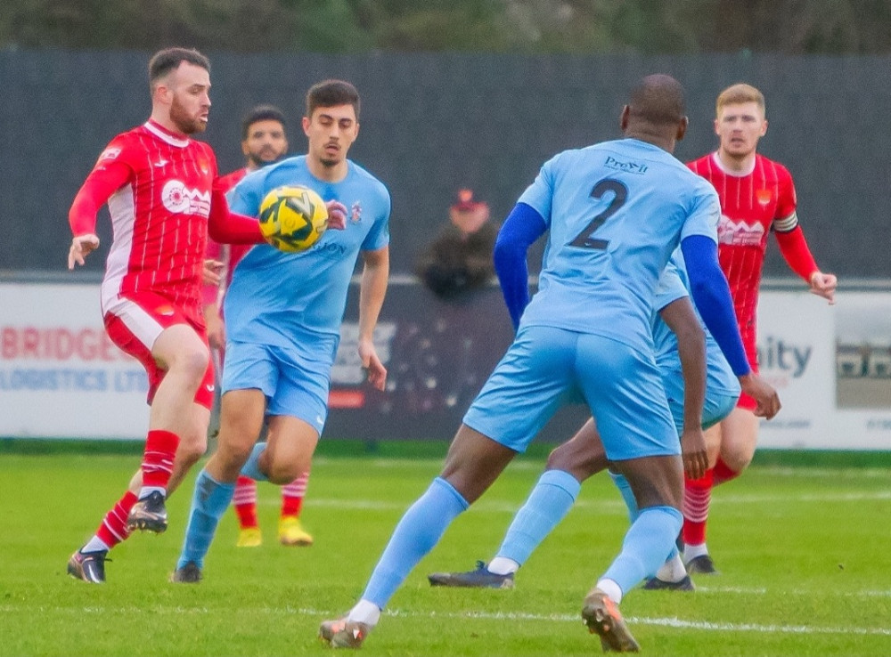 Ollie Canfer in control during Seasiders' 2-0 win over Brentwood (Picture: Stefan Peck)