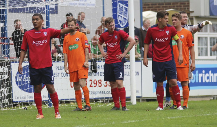 Hampton and Richmond start life without Gary McCann with a defeat against Hemel Hempstead. Photo: James Boyes.