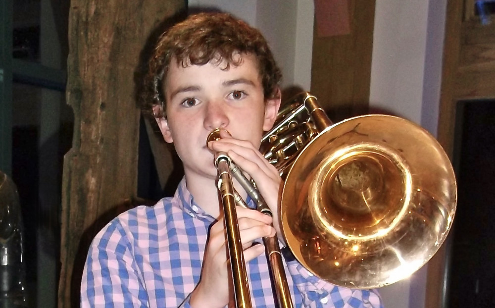 Sam Dye, a previous winner of the Ashby de la Zouch Young Musician competition, who is now a professional musician