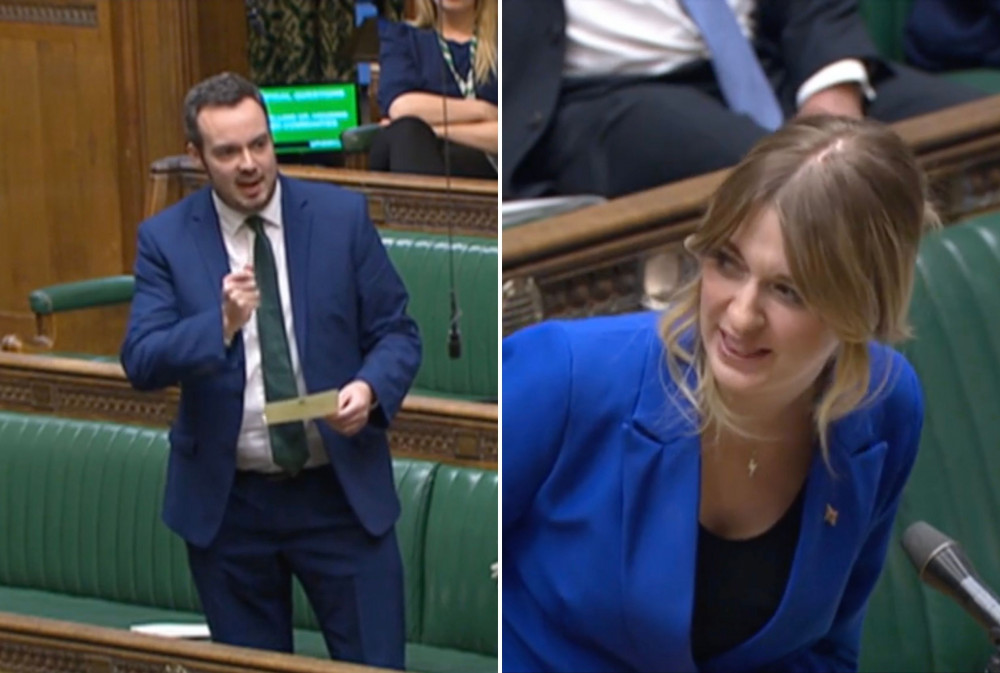 L: Simon Jupp MP. R: Dehenna Davison MP (UK Parliament)