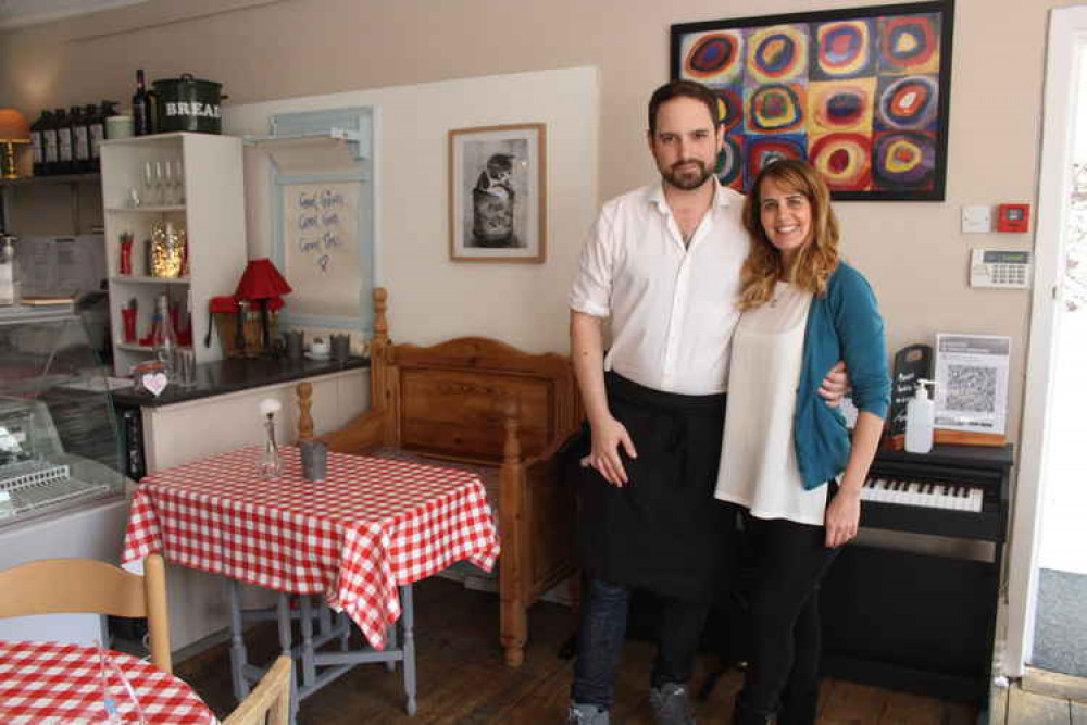 Ric and Laura Edgell of Ric's Kitchen, pictured when it first opened in 2020