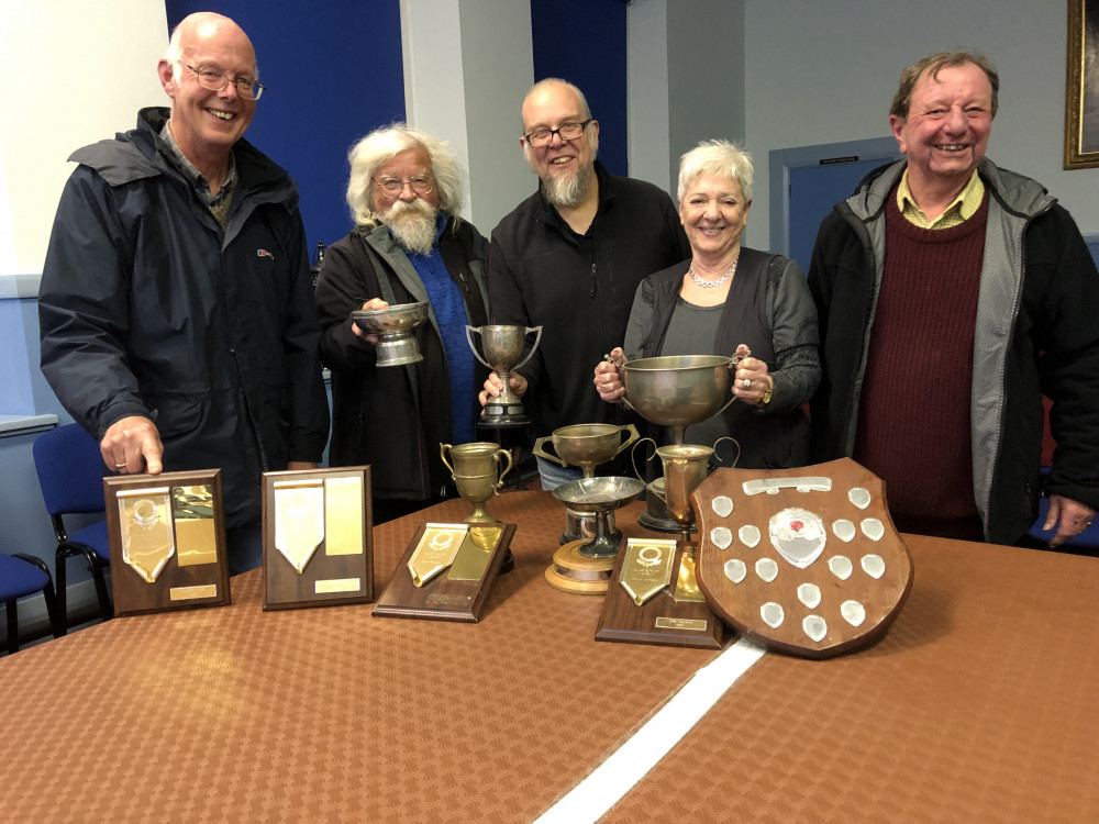 From left to right: M Penton, Cllr M White, Mayor of Glastonbury, Cllr M Oakden and G Morgan