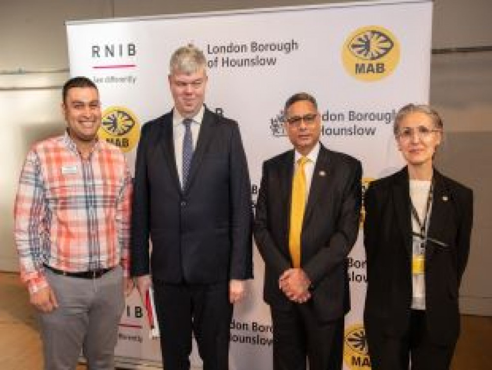 Hounslow Council join forces with the Royal National Institute of Blind People and the Middlesex Association for the Blind. Photo: Hounslow Council.