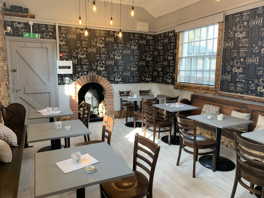 The interior of the Axminster Railway Kitchen which is growing in popularity among ;ocas as well as the train travellers