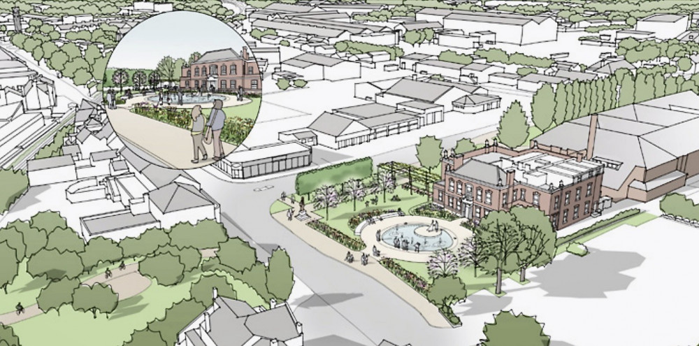 An artist's impression of the area around Stenson House