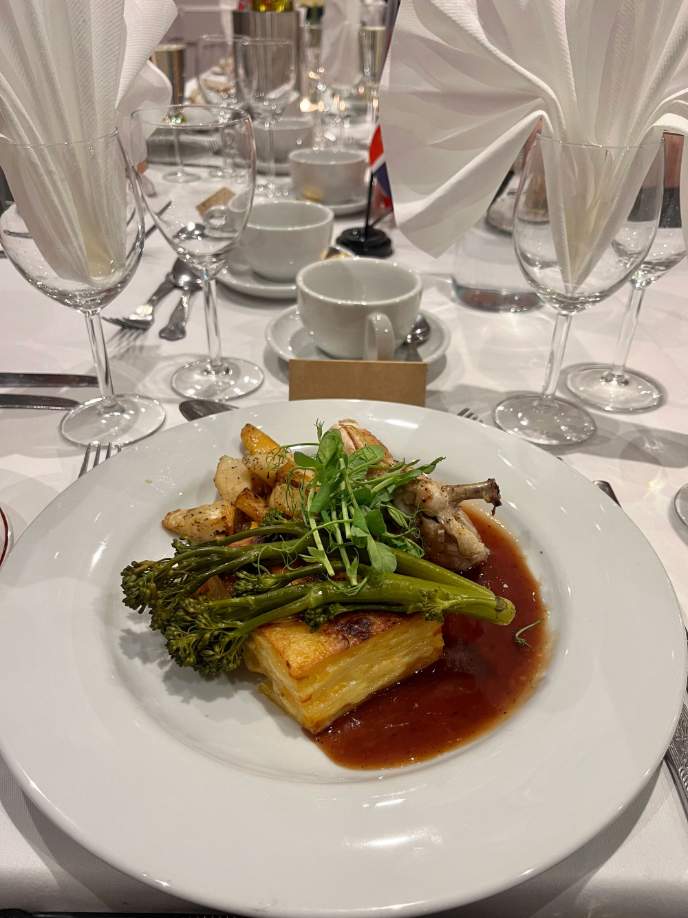 A delicious dinner at Lyme Regis Golf Club with the Lyme Regis/St George's Twinning Association