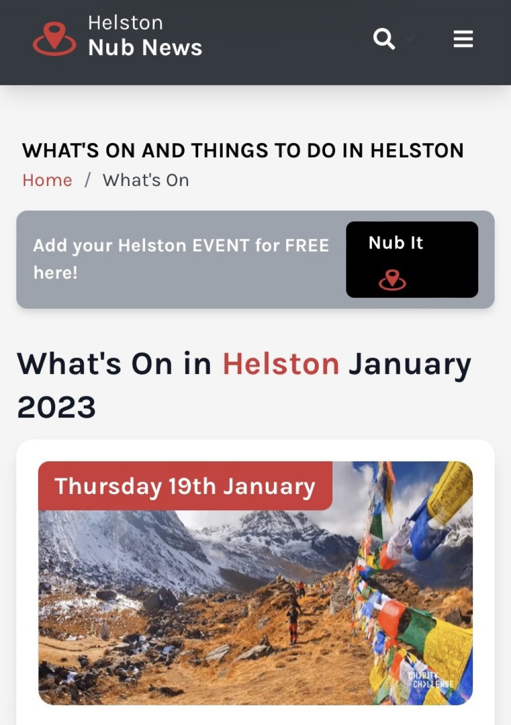 Share your events in Helston on our What's On page 