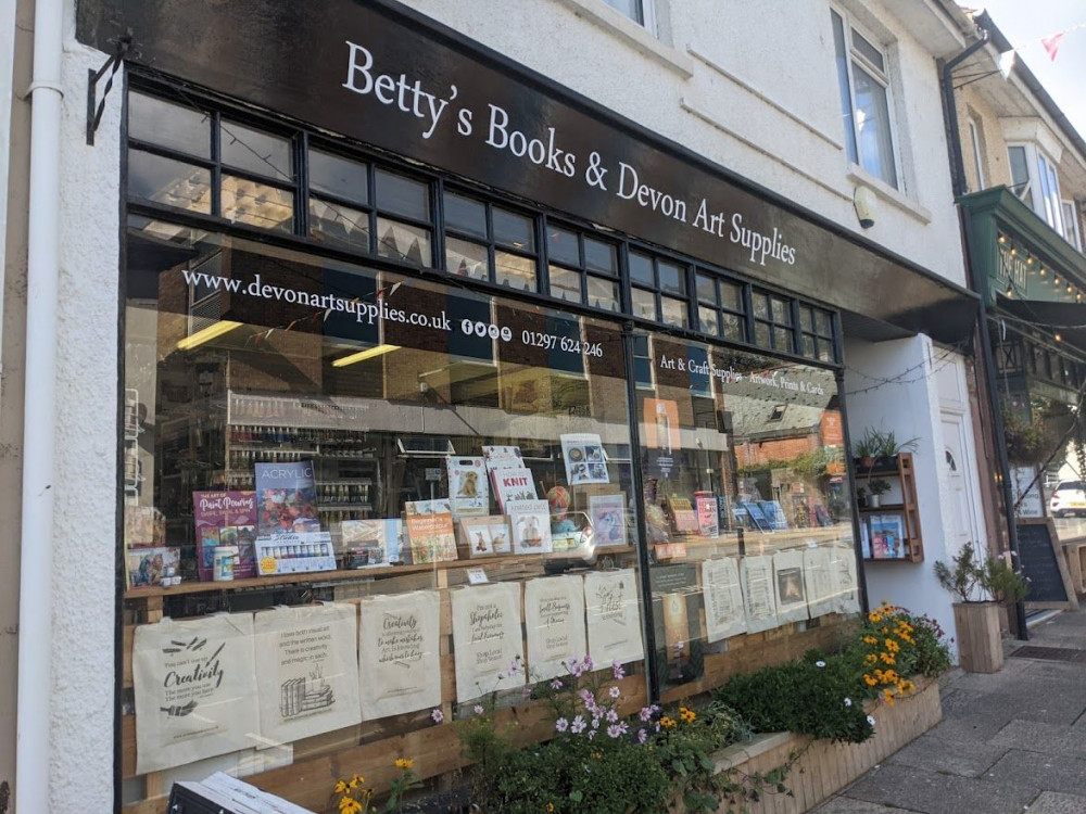 Betty's Books and Devon Arts Supplies in Queen Street, Seaton