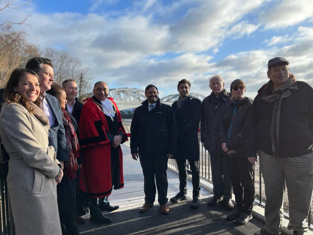 The new footbridge helps walkers of the Thames Path around Barnes Bridge. Photo: Hounslow Council.