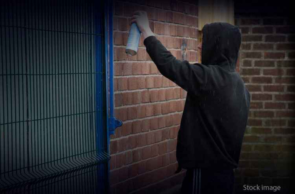 Graffiti was sprayed around Ship Street and Clifton Crescent off Ashton Drive. Graffiti was sprayed around Ship Street and Clifton Crescent off Ashton Drive.