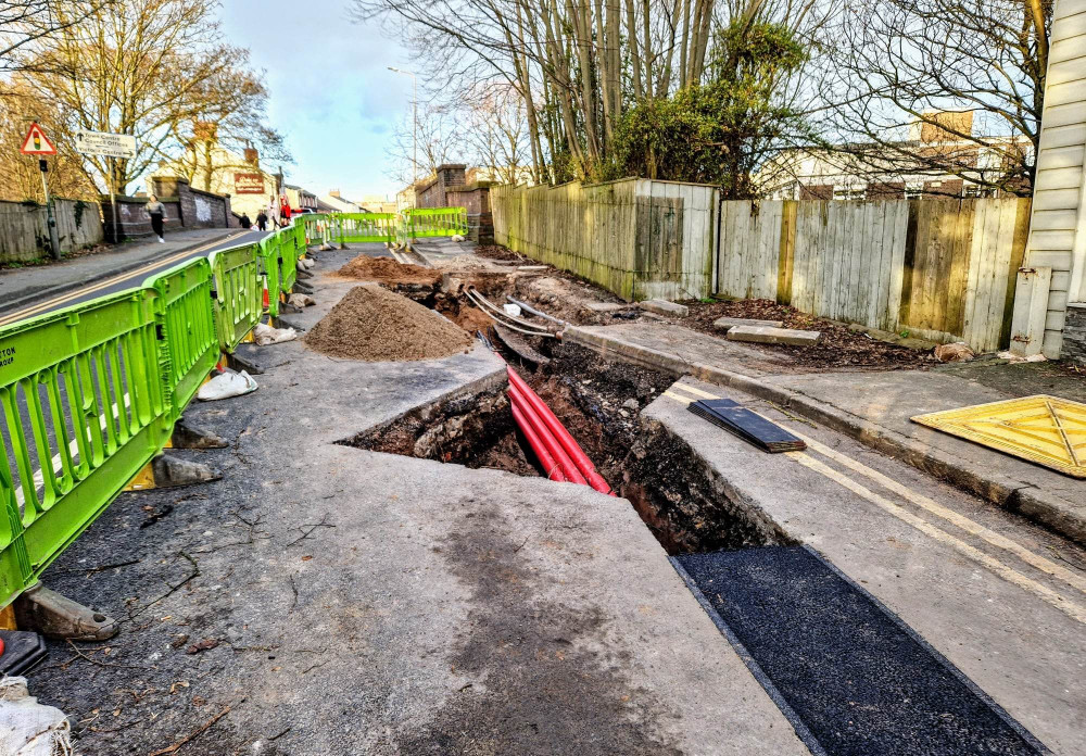 Edleston Road (southbound), reopened at 7am on Wednesday 18 January (Ryan Parker).