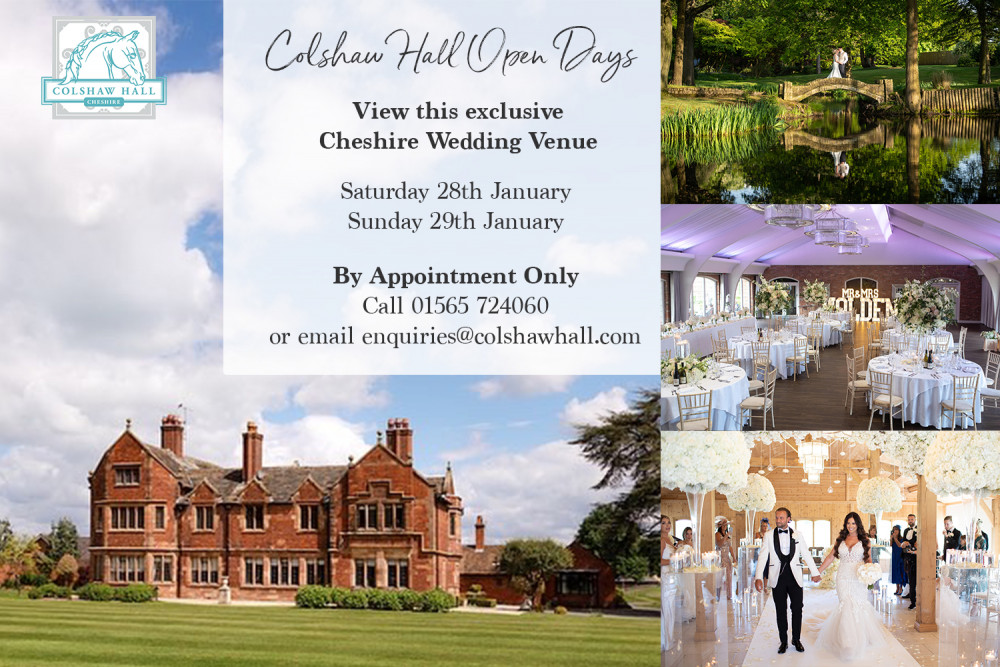 This Knutsford wedding venue is welcoming Macclesfield to their open days. This Knutsford wedding venue is welcoming Macclesfield to their open days.