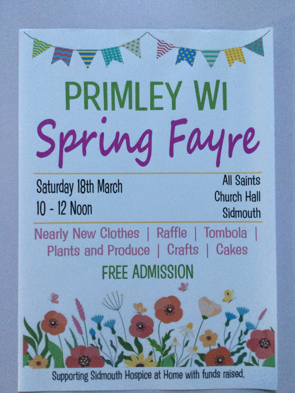 Primley WI Spring Fayre