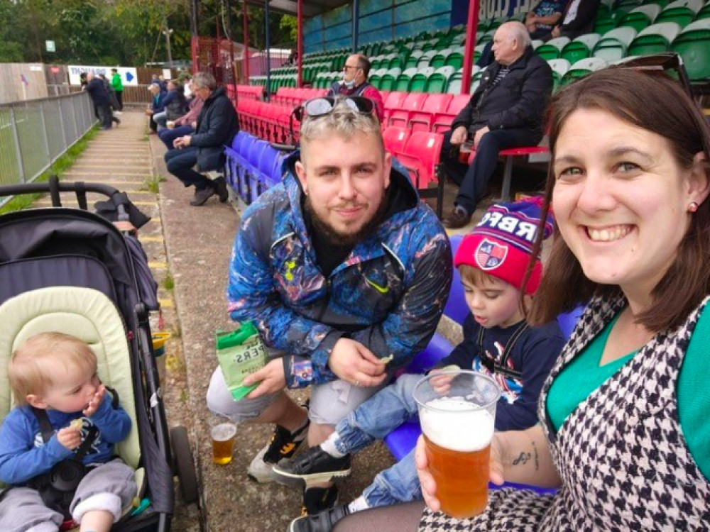 Jay and Emily Blake alongside their two sons are at risk of homelessness after being evicted from their current home (Credit: HRBFC)