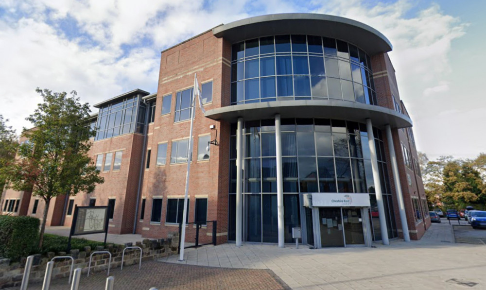 One building that certainly isn't empty: Cheshire East Council's Westfields HQ, on Middlewich Road in Sandbach. (Image - Google) 