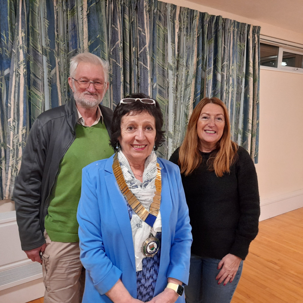 Chair Anne Asbrey with Andy Bowdler and Wendy Gilligan