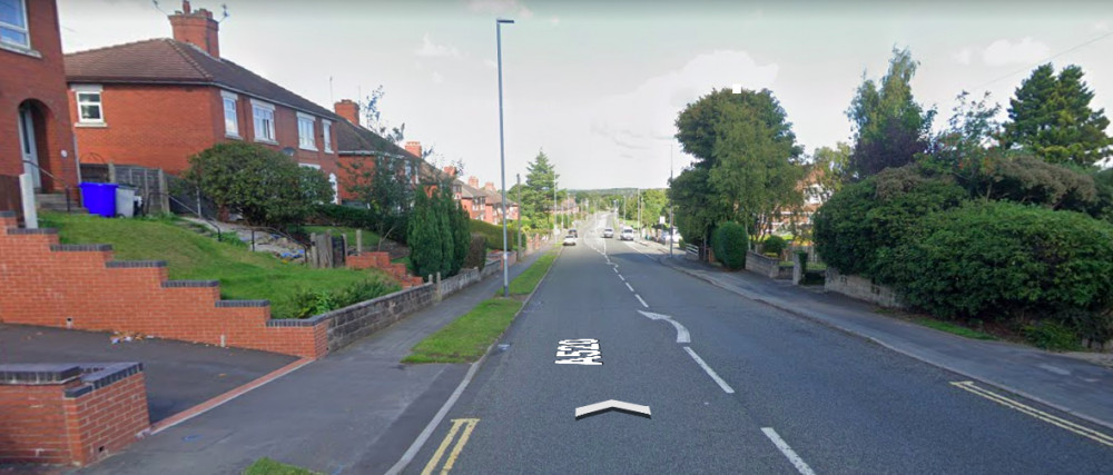 Sandon Road, Meir (Google Earth).