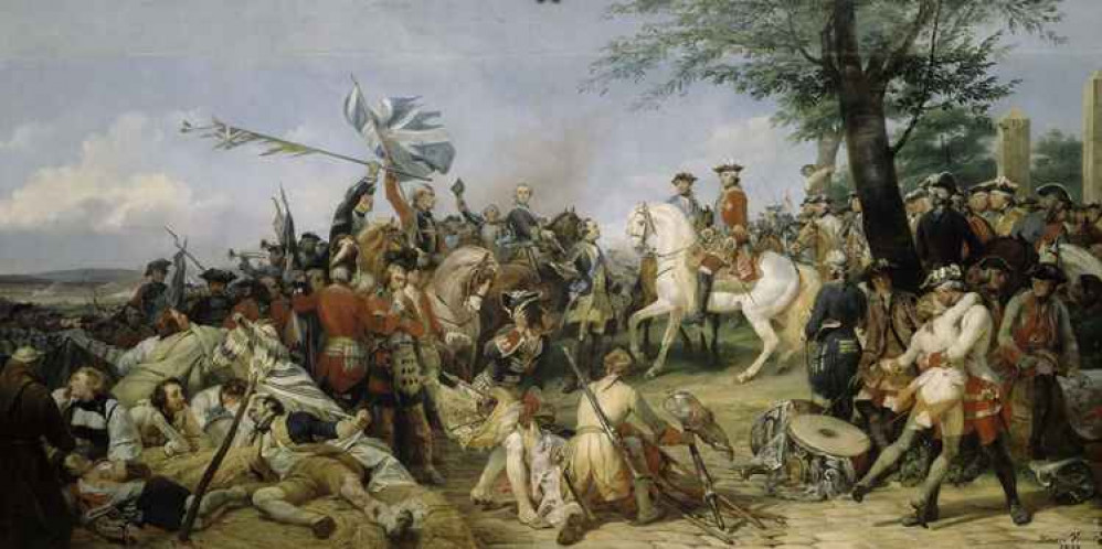 British troops surrendering to the French at Fontenoy, 1745