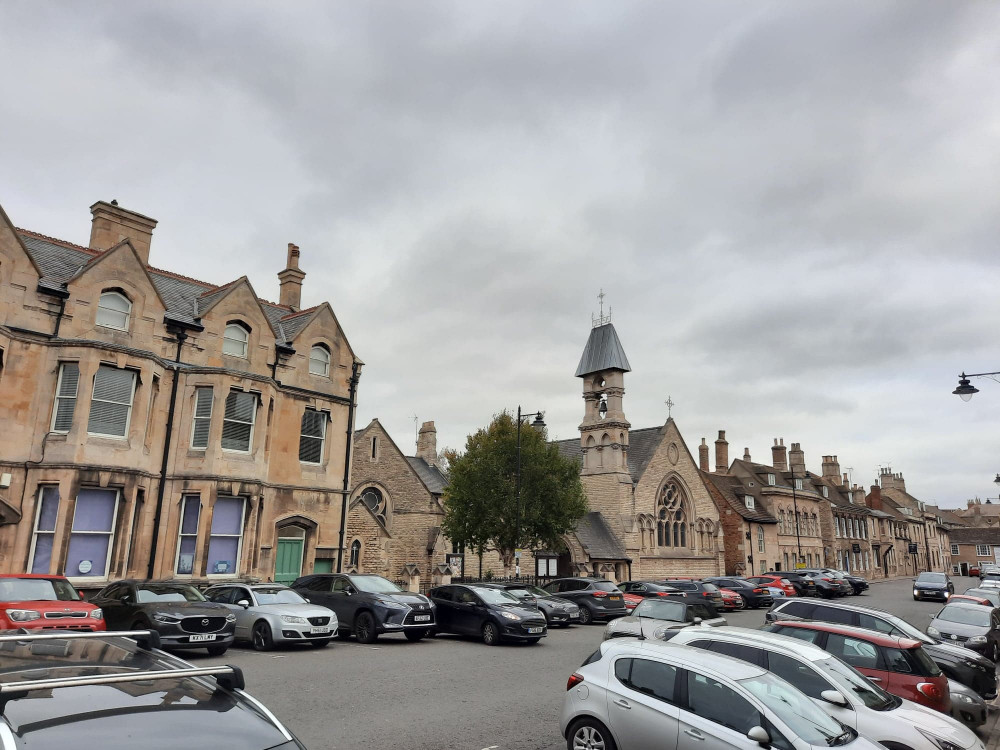 Cars parked in Stamford